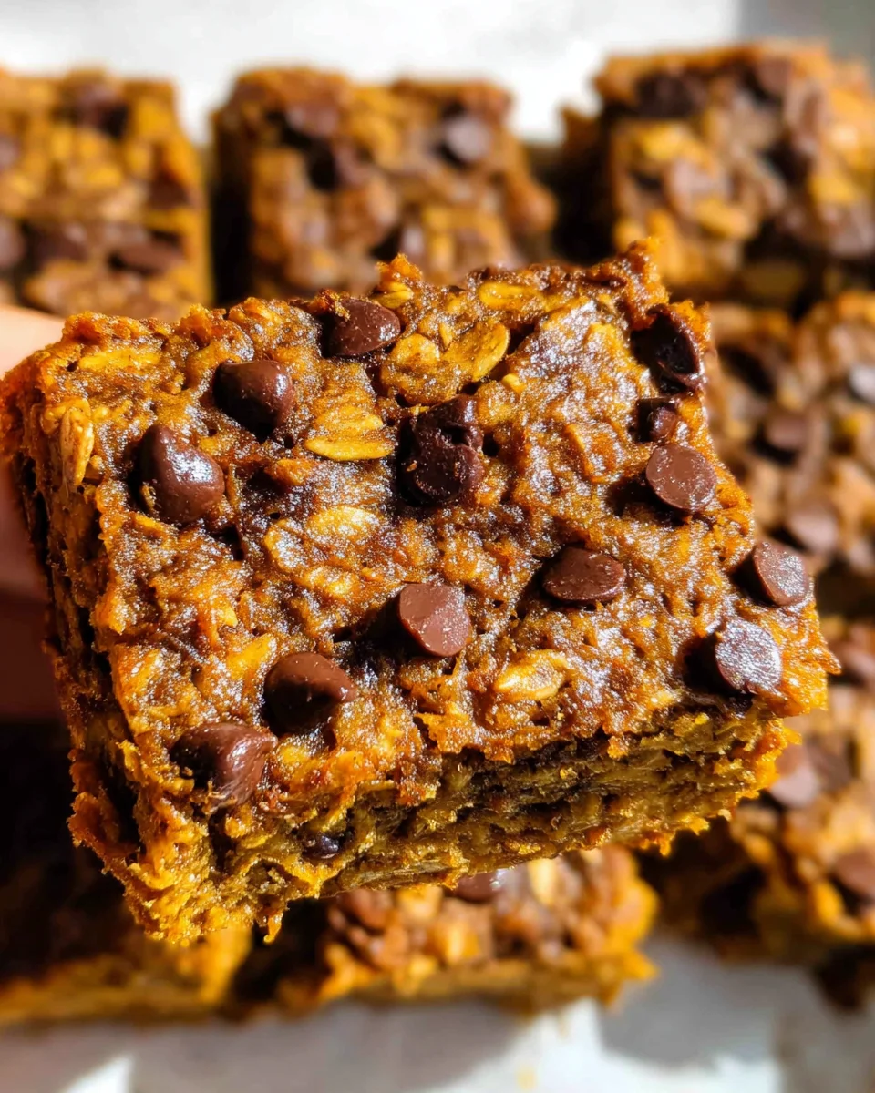 Healthy Pumpkin Oatmeal Bars