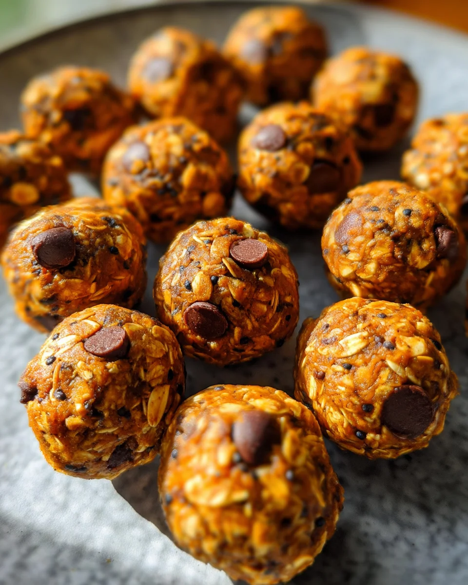 No Bake Pumpkin Spice Energy Bites
