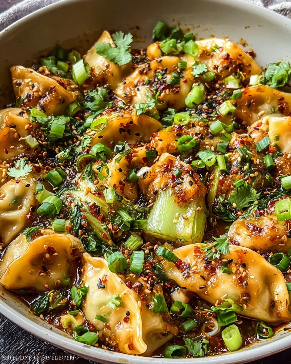 One Pan Dumpling Dinner
