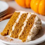Pumpkin Cake with Cinnamon Cream Cheese Frosting