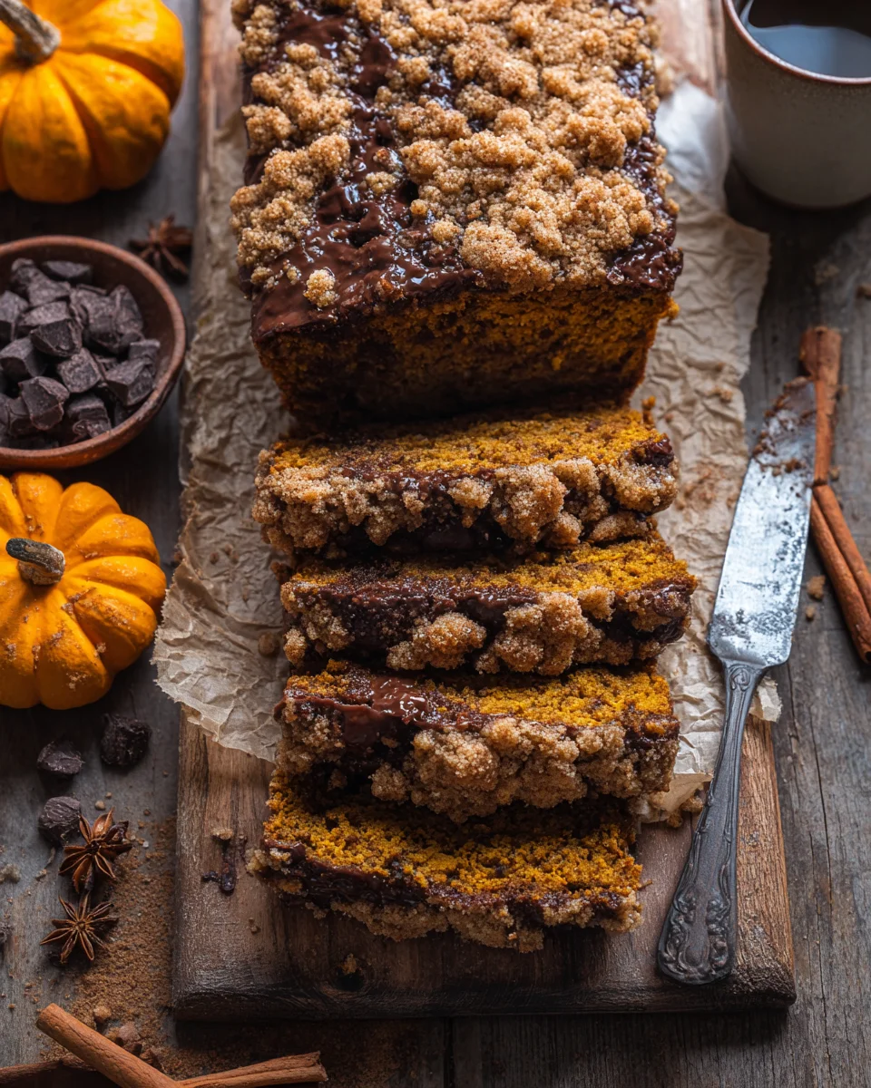 Pumpkin Chocolate Chip Streusel Bread