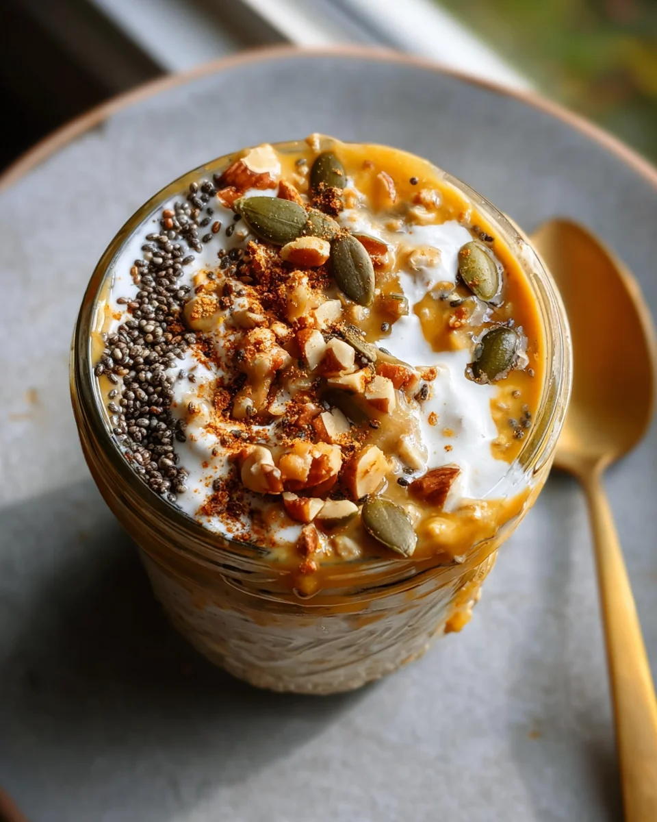 Pumpkin Pie Overnight Oats with Chia
