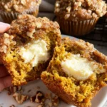 Pumpkin Spice Muffins with Cream Cheese Filling