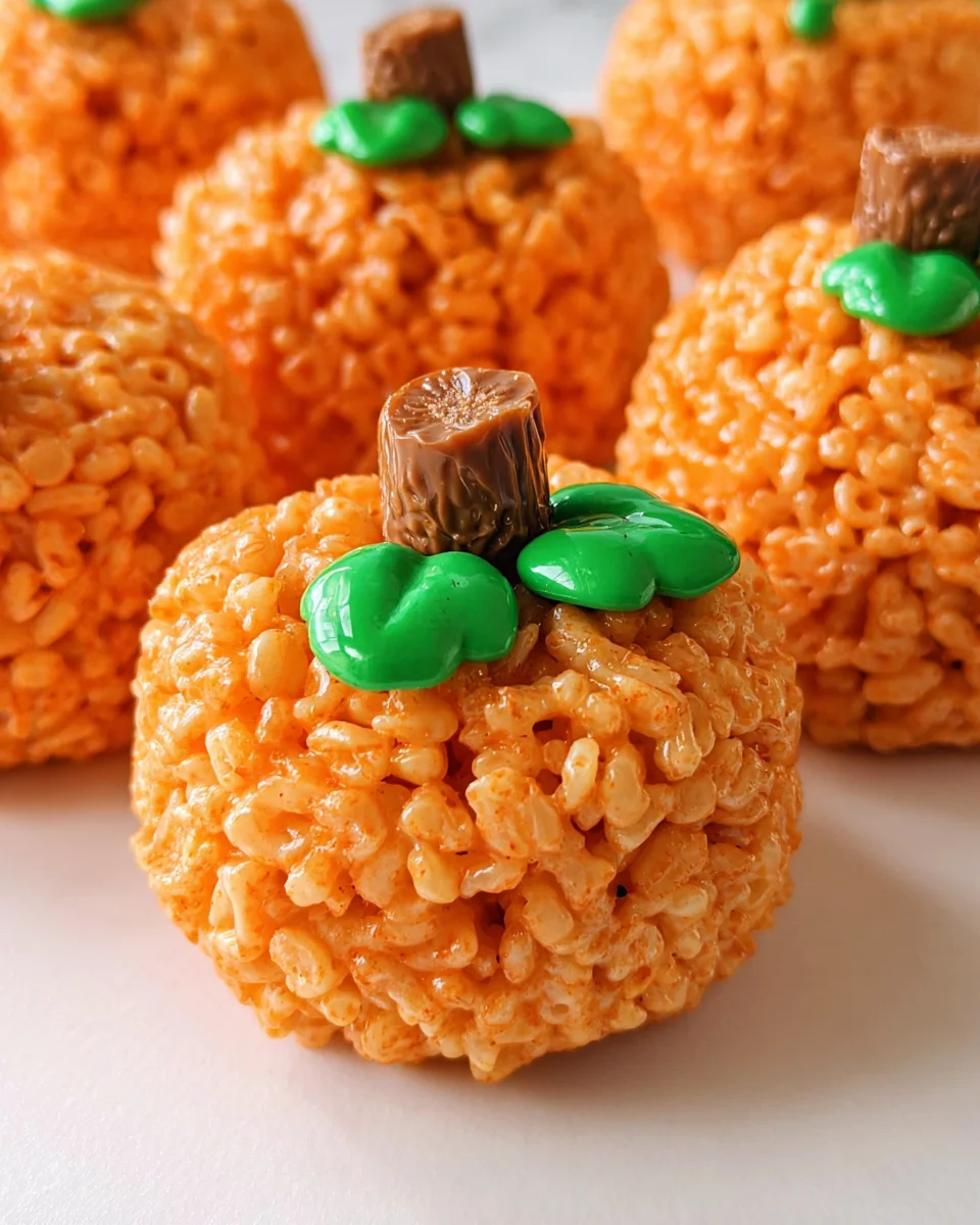 Rice Krispie Pumpkins