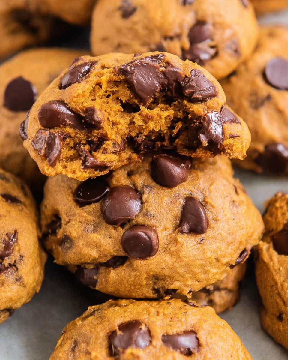 Soft Pumpkin Chocolate Chip Cookies