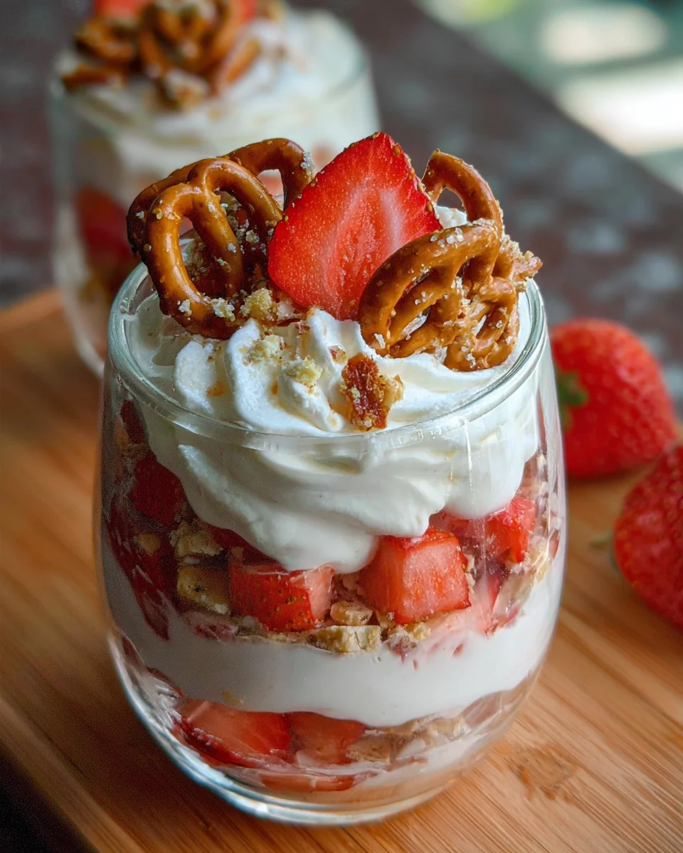 Strawberry Pretzel Salad Parfaits