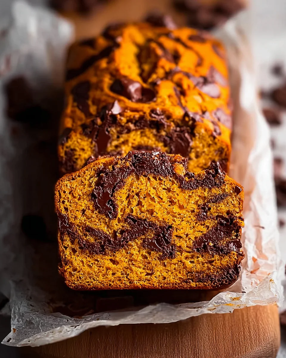 Sweet Pumpkin Banana Chocolate Chip Bread