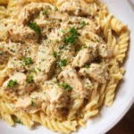 The Best Crockpot Garlic Parmesan Chicken Pasta Recipe