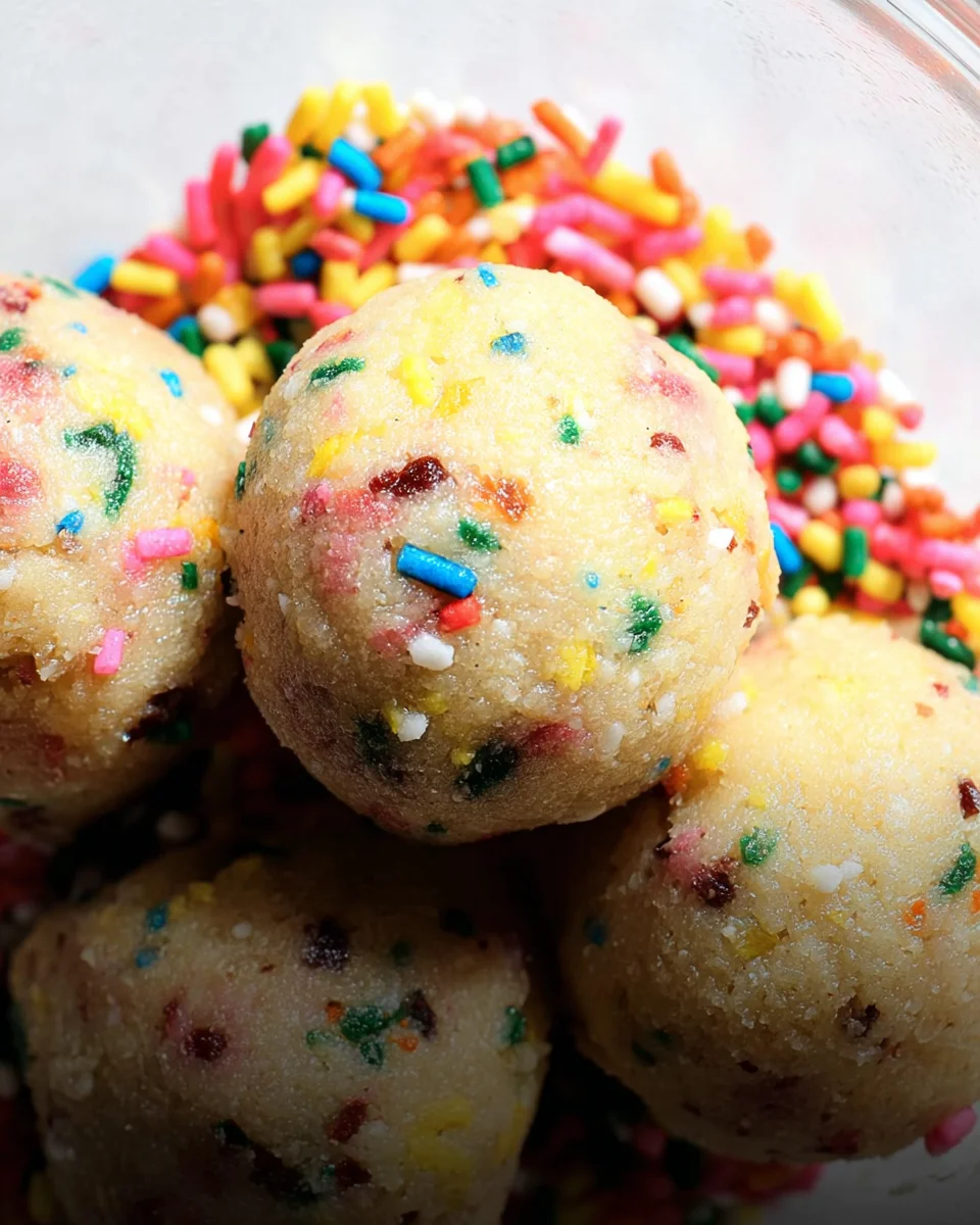 Applesauce Birthday Cake Protein Balls 17 Applesauce Birthday Cake Protein Balls