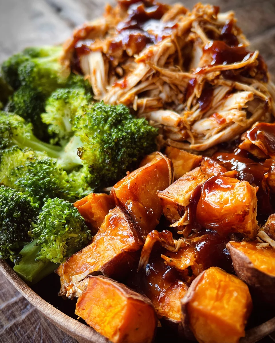 BBQ Chicken & Roasted Sweet Potato Bowls