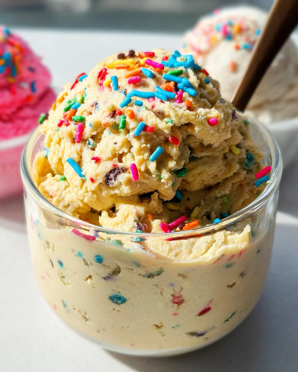 Birthday Cake Protein Cookie Dough