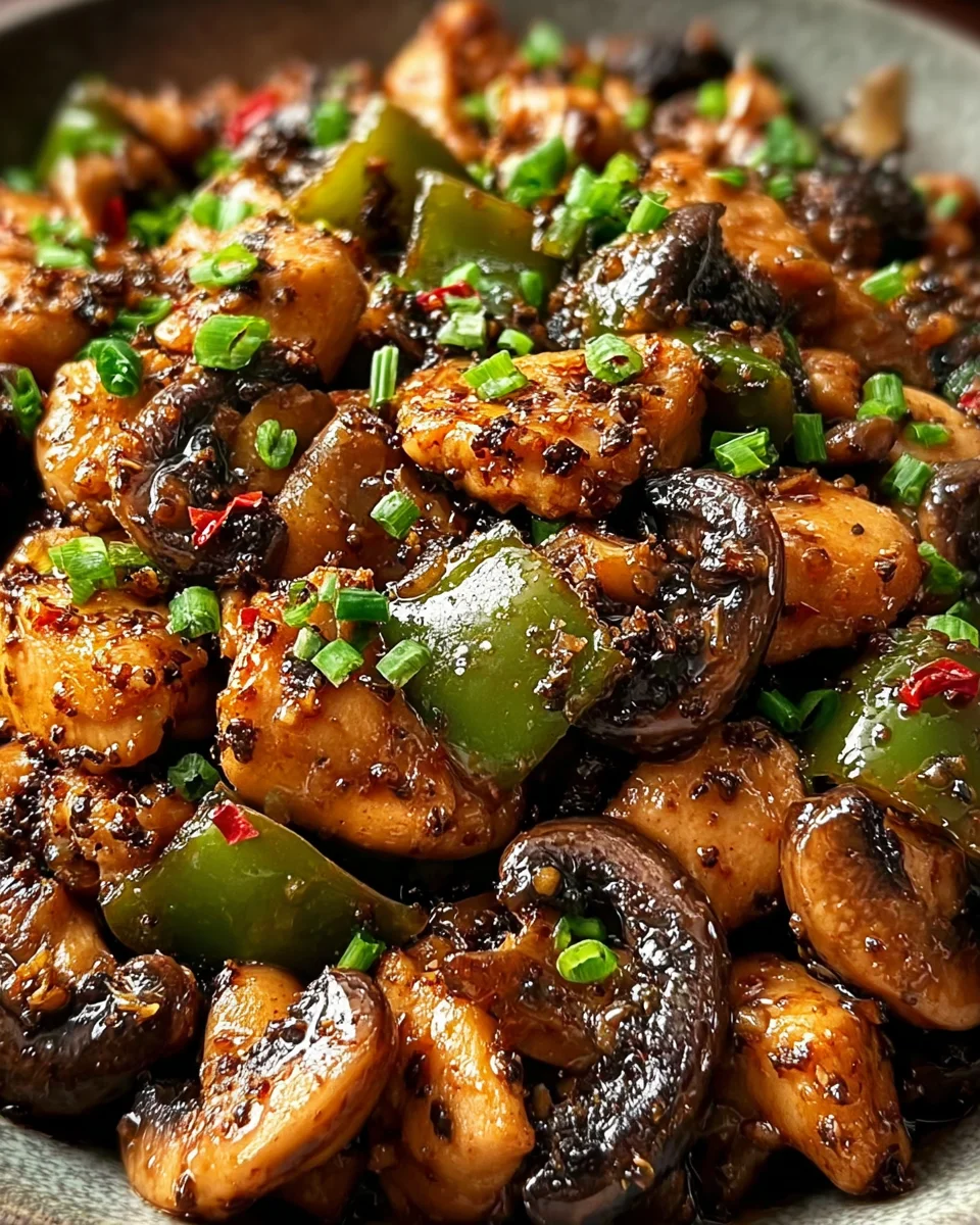 Black Pepper Chicken with Mushrooms 25 Black