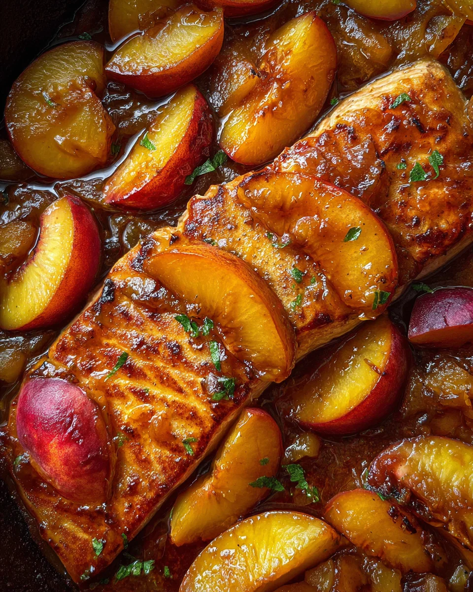 Bourbon Peach Roasted Salmon 22 Bourbon