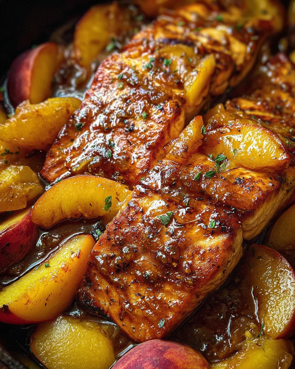 Bourbon Peach Roasted Salmon 23 Bourbon