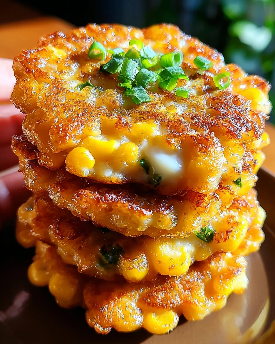 Cheesy Corn Fritters 4 Cheesy Corn Fritters