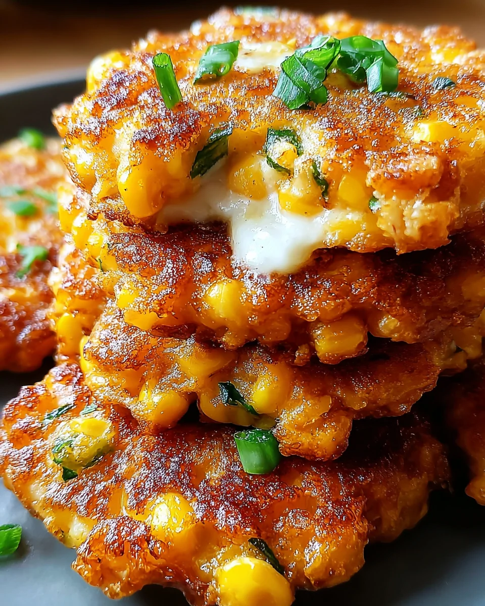 Cheesy Corn Fritters 18 Cheesy