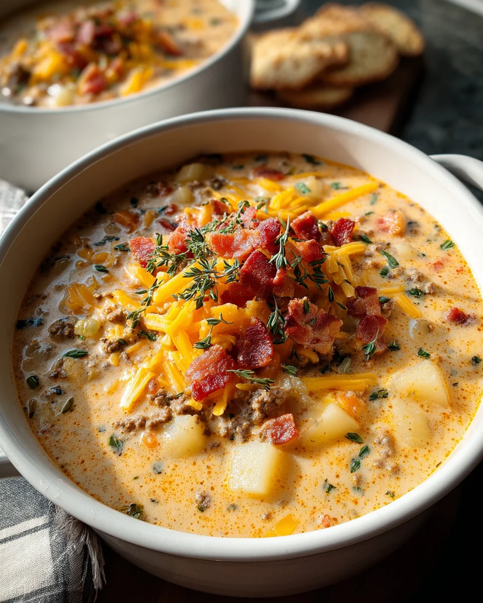 Easy Cheeseburger Soup