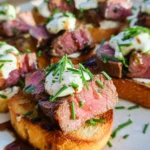 Easy Steak Crostini (with Horseradish Sauce)