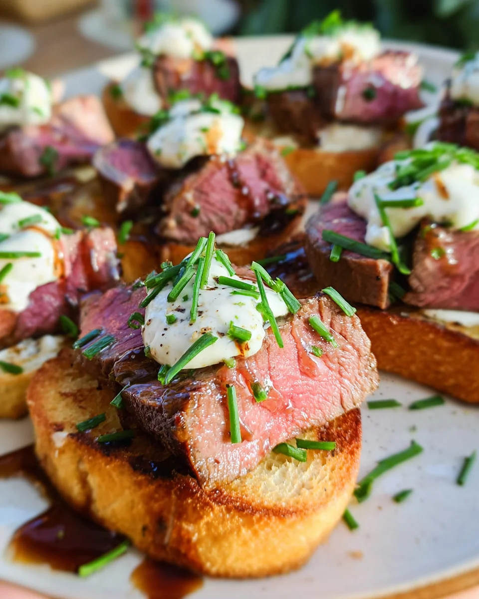 Easy Steak Crostini (with Horseradish Sauce) 22 Easy Steak Crostini (with Horseradish Sauce)