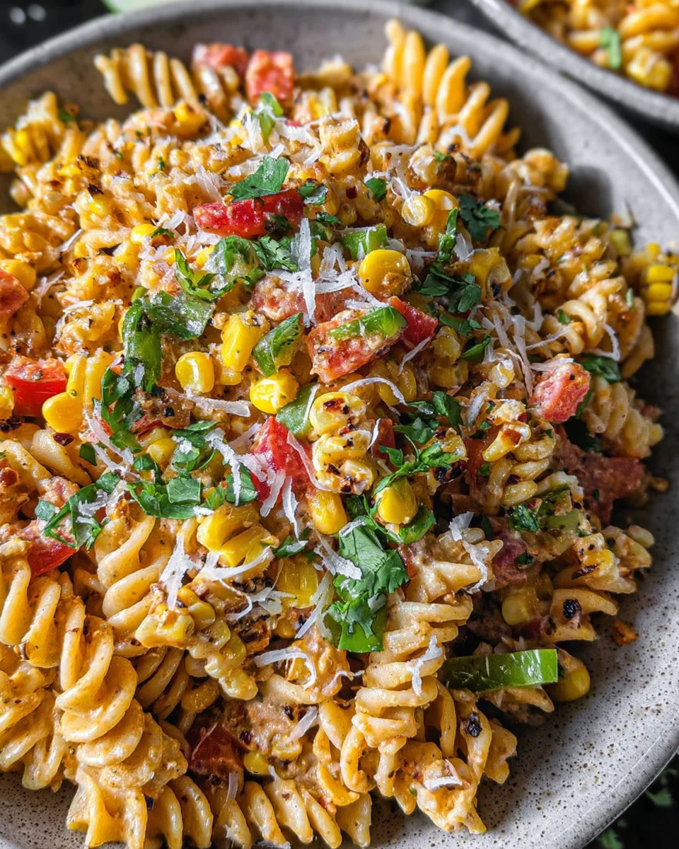 Esquites-Inspired Pasta Salad (Mexican Street Corn-Inspired)