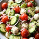 Fresh Cucumber Caprese Salad 21 Fresh Cucumber Caprese Salad