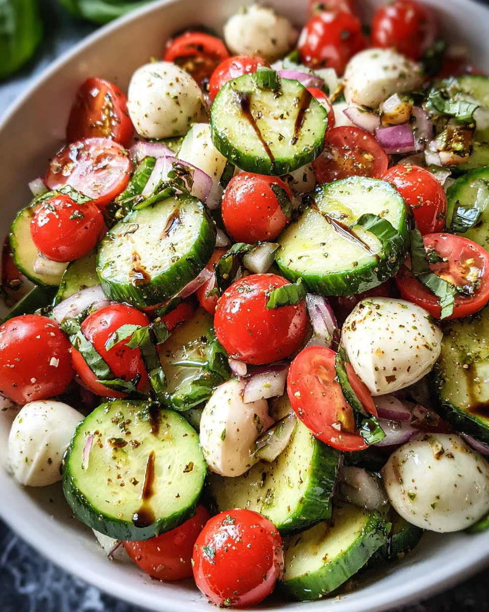 Fresh Cucumber Caprese Salad 19 Fresh