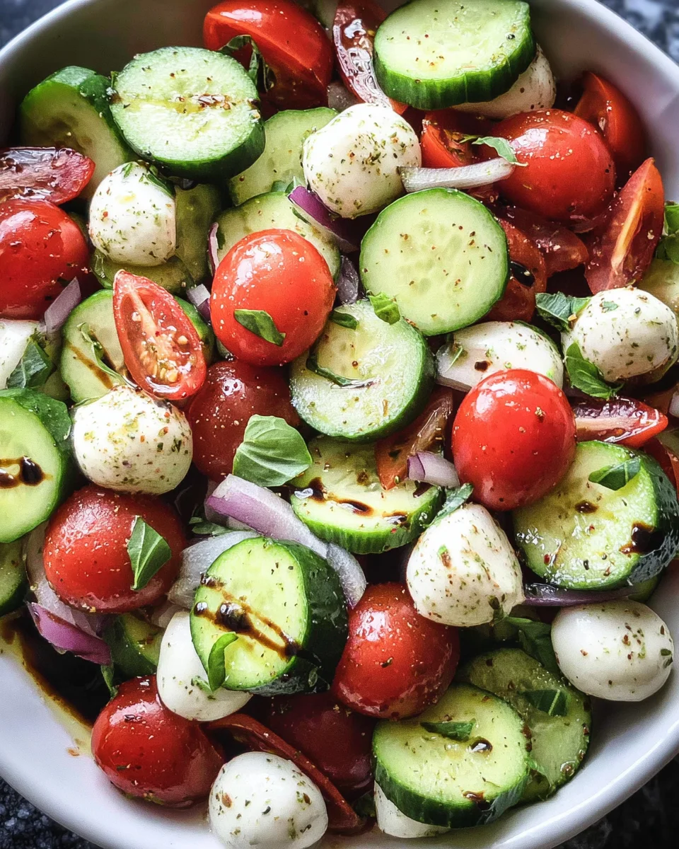 Fresh Cucumber Caprese Salad 20 Fresh