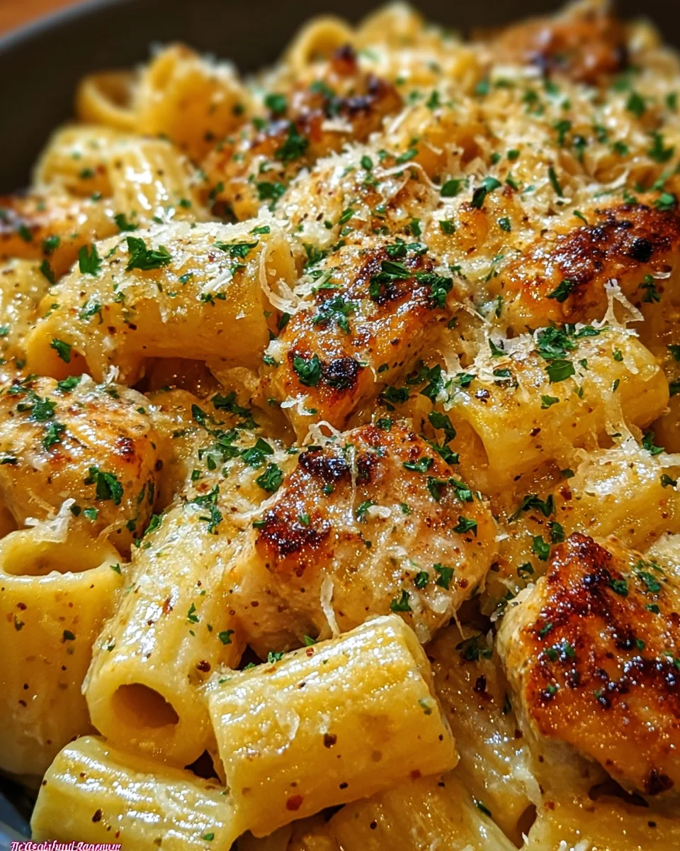 Garlic Butter Chicken with Rigatoni and Parmesan 23 Garlic