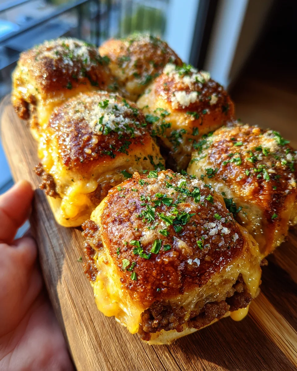 Garlic Parmesan Cheeseburger Bombs 21 Garlic Parmesan Cheeseburger Bombs