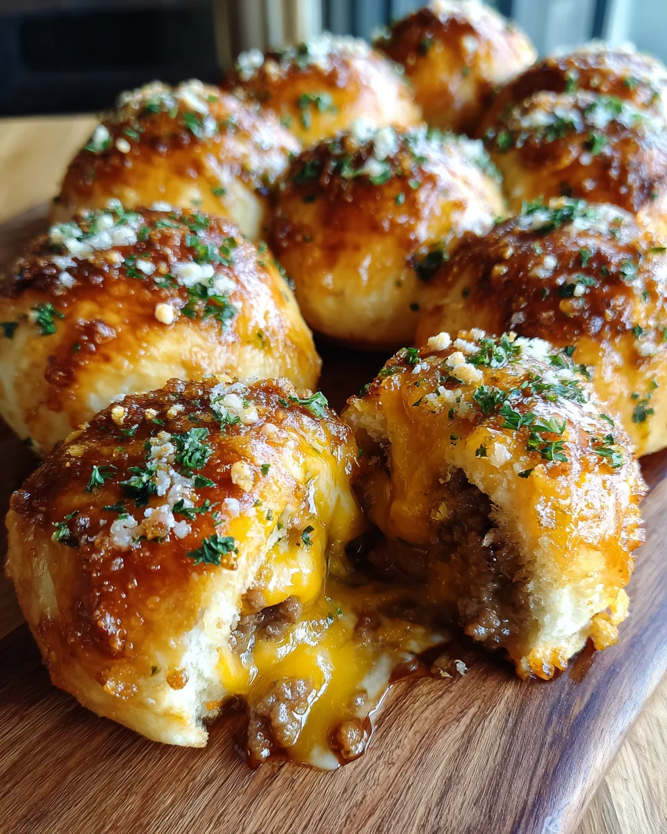Garlic Parmesan Cheeseburger Bombs 19 Garlic