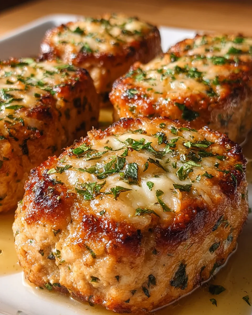 Garlic Parmesan Chicken Meatloaves 22 Garlic Parmesan Chicken Meatloaves