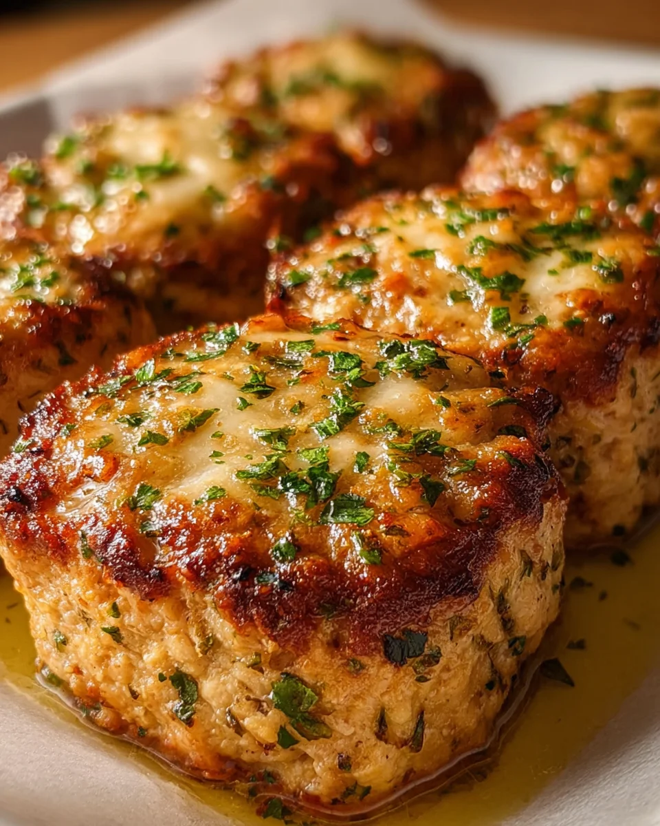 Garlic Parmesan Chicken Meatloaves 24 Garlic