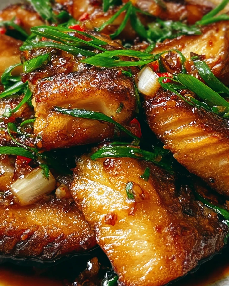 Ginger Onion Fried Sea Bass 22 Ginger Onion Fried Sea Bass