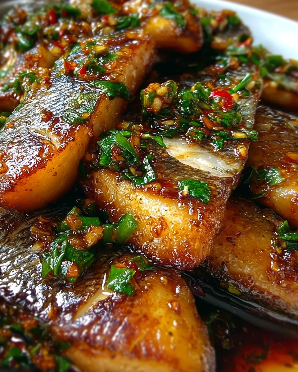 Ginger Onion Fried Sea Bass 21 Ginger