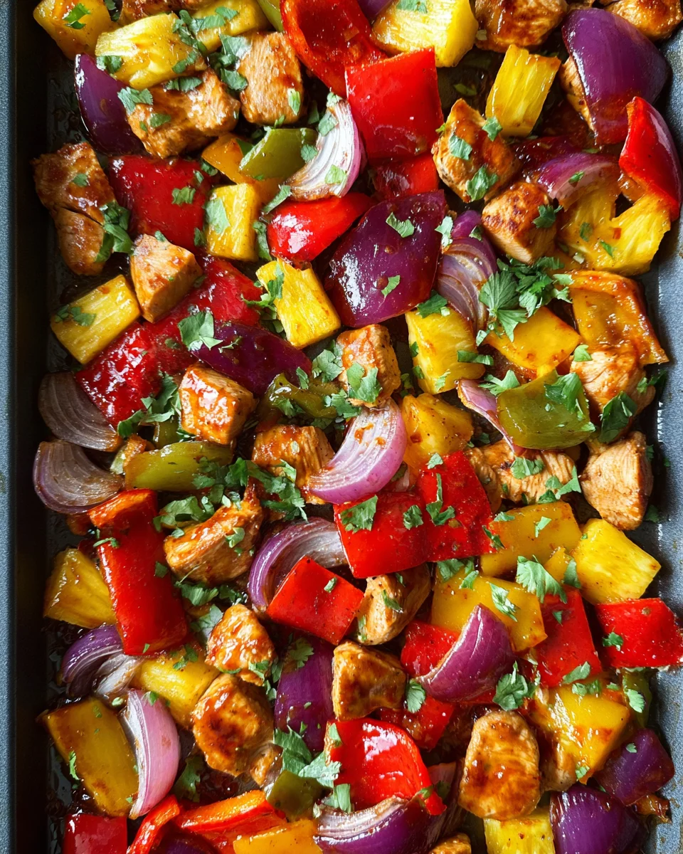 Hawaiian Chicken Sheet Pan