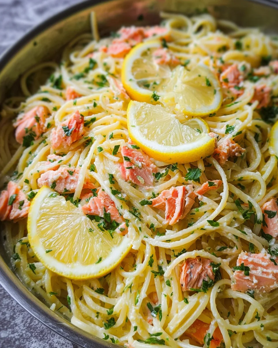 Lemon-Butter Salmon Pasta 18 Lemon-Butter