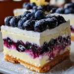 Lemon Blueberry Shortbread Mousse Cake