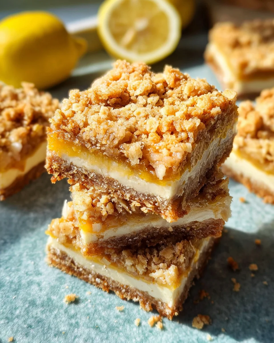 Lemon Oatmeal Crumble Bars 24 Lemon