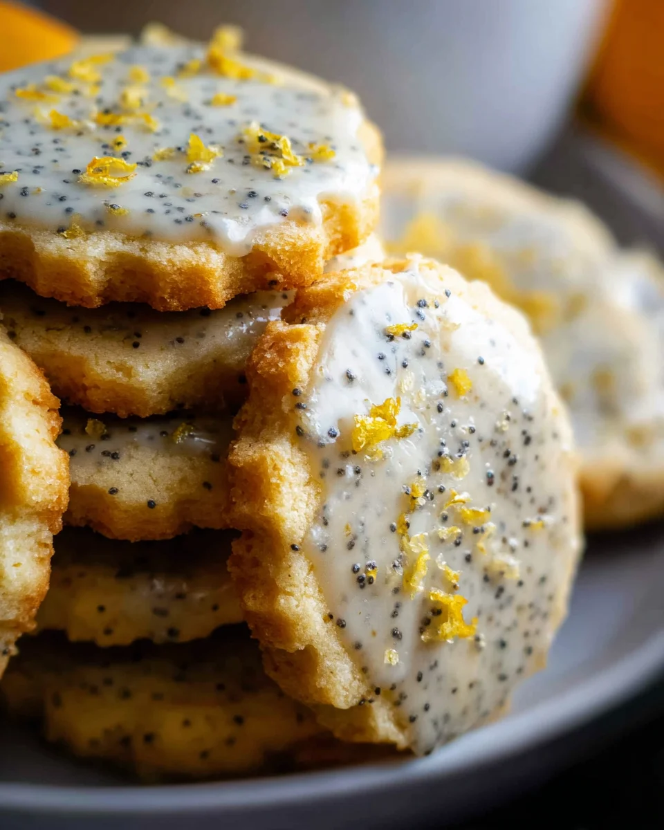 Lemon Poppy Seed Shortbread Cookies 21 Lemon