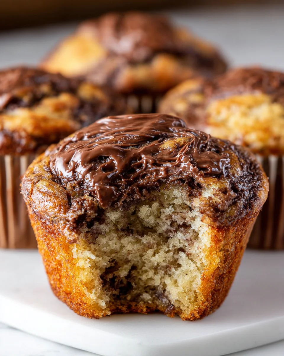 Nutella Banana Muffins 24 Nutella Banana Muffins