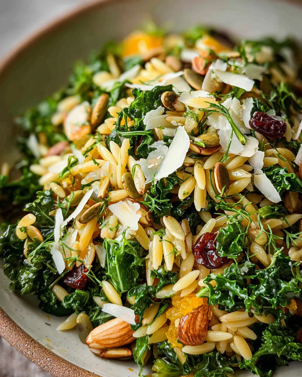 Orzo Kale Salad with Lemon Vinaigrette 24 Orzo