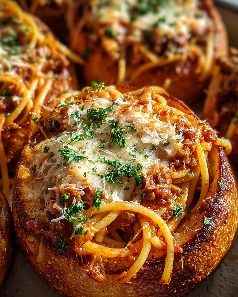 Spaghetti Garlic Bread Bowls 21 Spaghetti