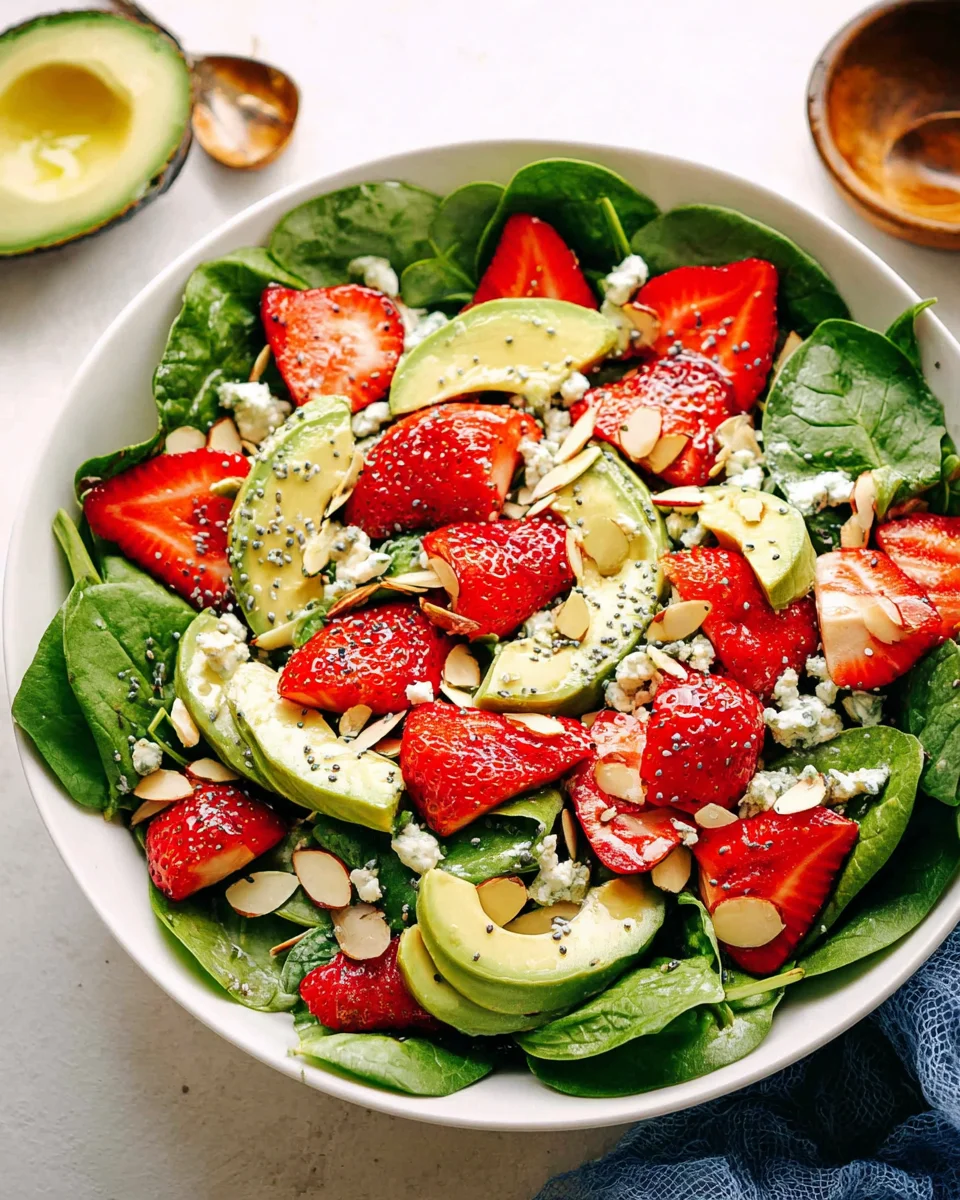 Strawberry Avocado Spinach Salad with Poppyseed Dressing 26 Strawberry Avocado Spinach Salad with Poppyseed Dressing