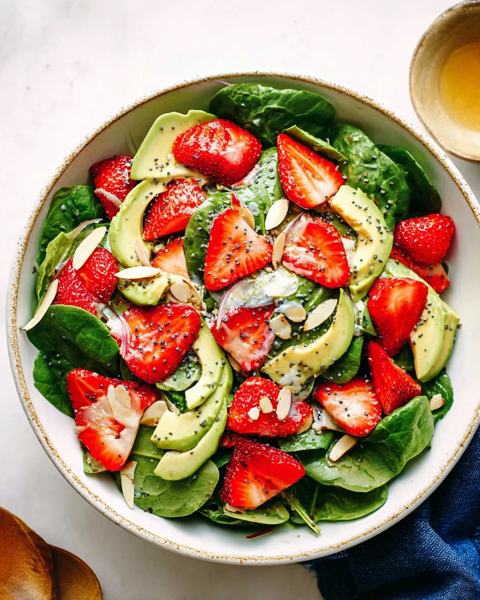 Strawberry Avocado Spinach Salad with Poppyseed Dressing 23 Strawberry