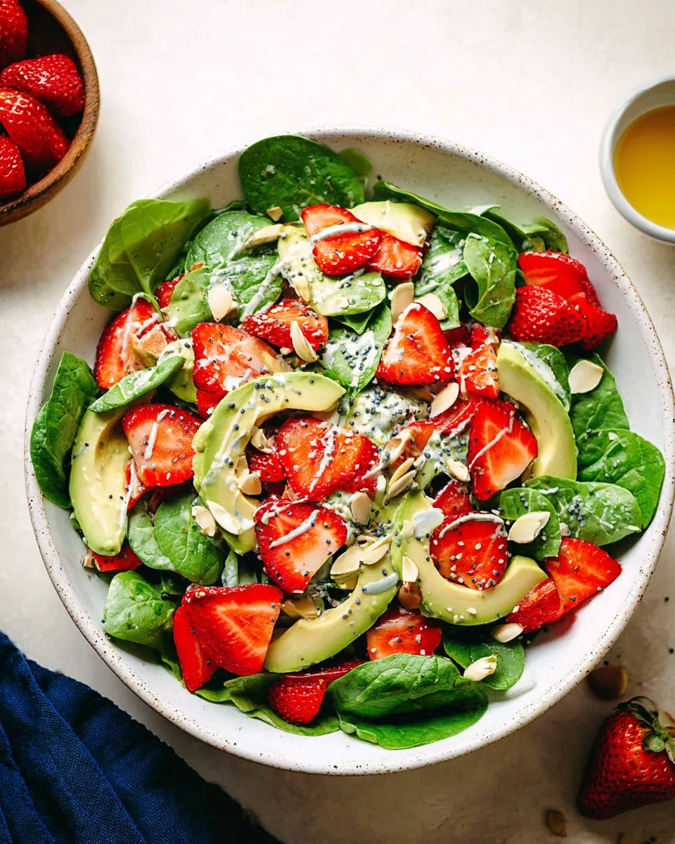Strawberry Avocado Spinach Salad with Poppyseed Dressing 24 Strawberry