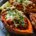 Turkey Taco Stuffed Sweet Potatoes