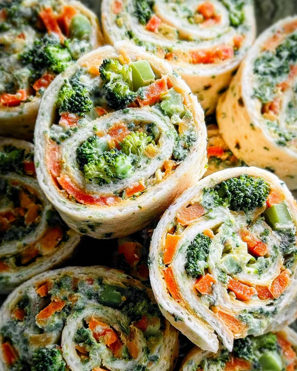 Vegan Veggie Pinwheels with Broccoli and Carrots Recipe 15 Vegan