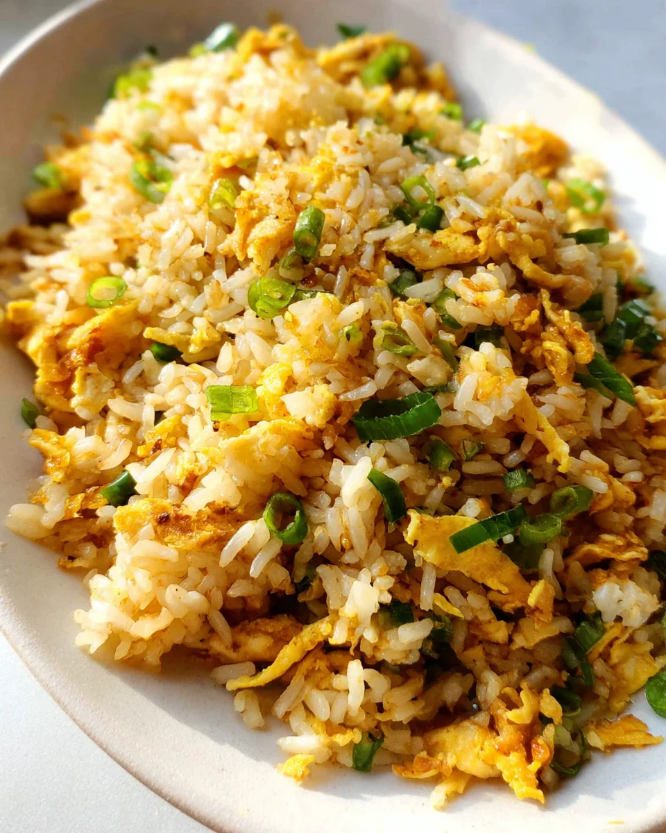 10 min. Easy Egg Fried Rice (only 6 ingredients!)