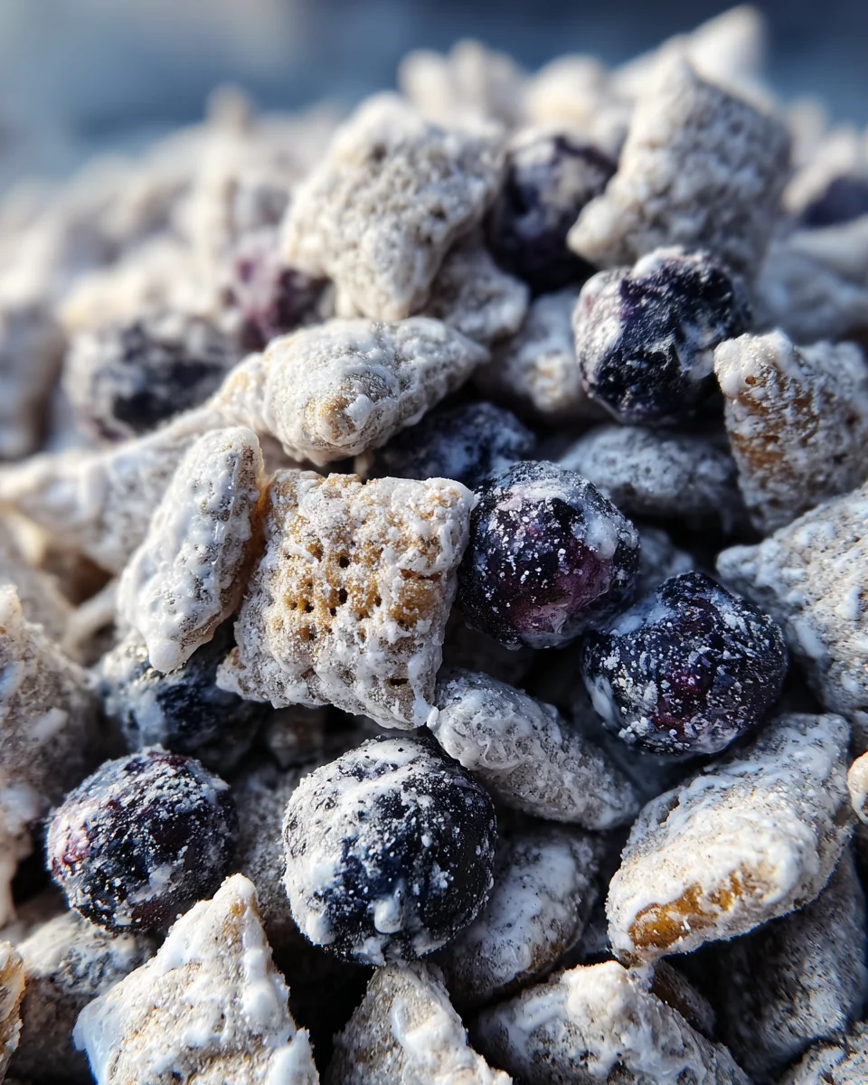 Blueberry Lemon Muddy Buddies 17 Blueberry