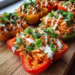 Buffalo Chicken Stuffed Peppers